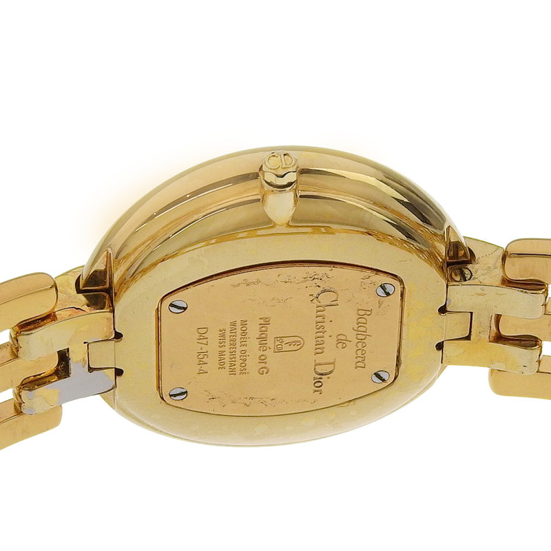 [Dior] Christian Dior 
 montre bakira 
 D47-154-4 Plaqué or x acier inoxydable Quartz doré Affichage analogique Cadran noir Bakira Femme