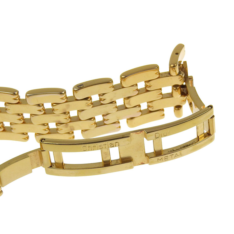 [Dior] Christian Dior 
 montre bakira 
 D47-154-4 Plaqué or x acier inoxydable Quartz doré Affichage analogique Cadran noir Bakira Femme