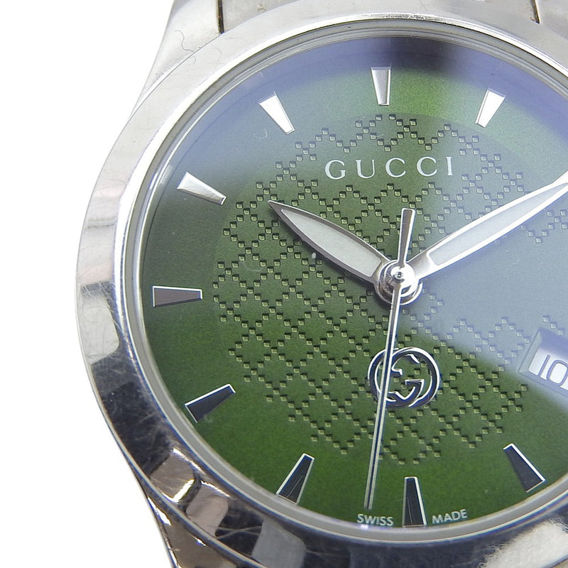 Gucci 126.5 Stainless Steel Quartz Analog Display Green Dial Watch Gucci G-Timeless Stainless Steel Green Dial Quartz Mens  main image 2