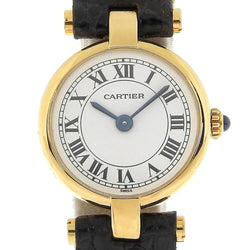 【CARTIER】カルティエ
 マスト 腕時計
 ヴァンドーム cal.66 866010 K18イエローゴールド×クロコダイル クオーツ アナログ表示 白文字盤 Must レディースA-ランク