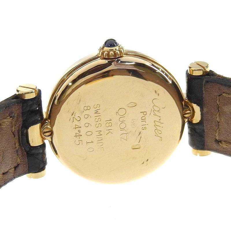 [Cartier] Cartier 
 Reloj de mástil 
 Vandome Cal.66 866010 K18 Oro amarillo X Crocodile Quartz Analógico Damas A-Rank