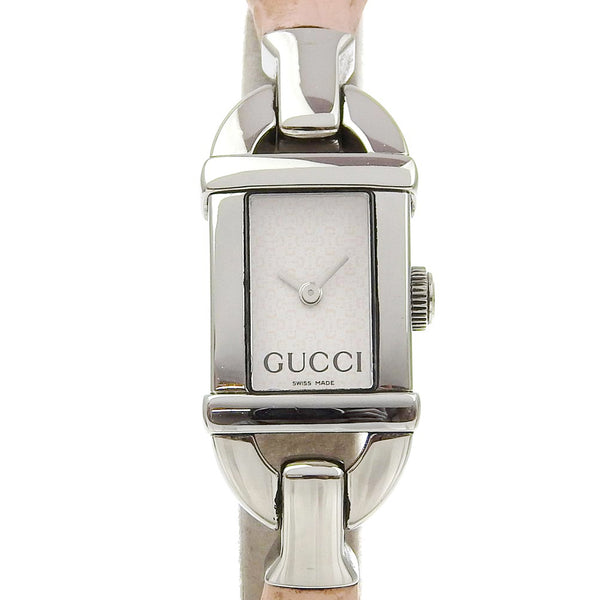 [Gucci] Gucci 
 Reloj de bambú 
 6800L acero inoxidable x goma rosa rosa analógica damas bambú damas