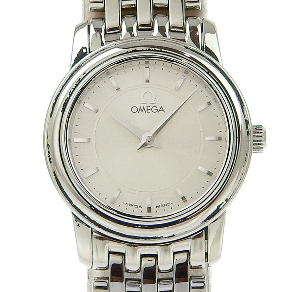 [Omega] Omega 
 Devil Watch 
 4570.31 Stainless steel quartz analog display Silver dial de Ville Ladies