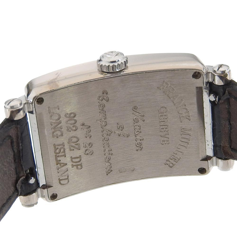 【FRANCK MULLER】フランクミュラー
 ロングアイランド 腕時計
 902QZDP K18ホワイトゴールド×クロコダイル×ダイヤモンド クオーツ アナログ表示 シルバー文字盤 Long Island メンズ