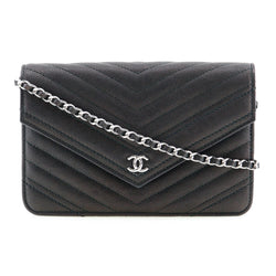 CHANEL】シャネル シェブロン ショルダーバッグ チェーンウォレット 