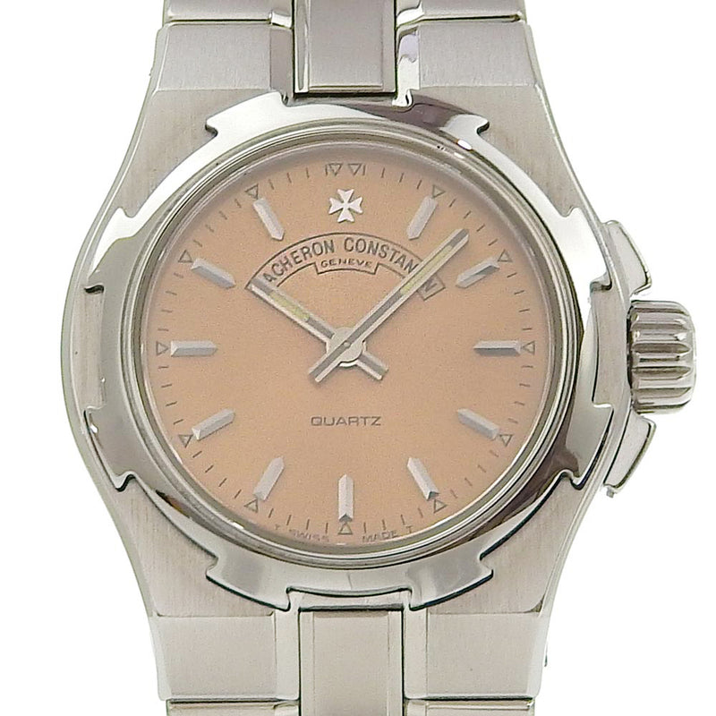 [Vacheron Consantin] Vacheron Constantan 
 Over -the -counter wristwatch 
 16050/423A-8493 Stainless steel quartz analog display Salmon pink dial OVERSEAS Ladies A rank
