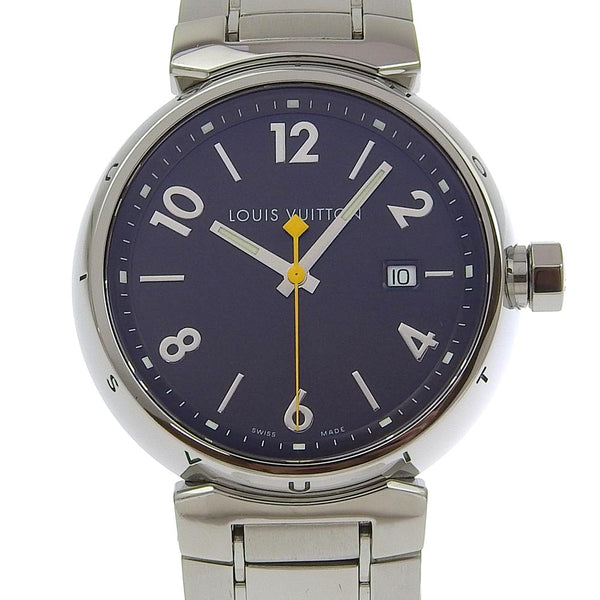 [Louis Vuitton] Louis Vuitton 
 Reloj tambul 
 Q1111 Circón de acero inoxidable Display analógico Dial marrón Tambour A-Rank