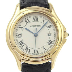 [Cartier] Cartier PANTHERE Cougar Watch 887920 18KYellow Gold x Crocodile Quartz Analog display White dial Panthere Cougar Ladies A-Rank