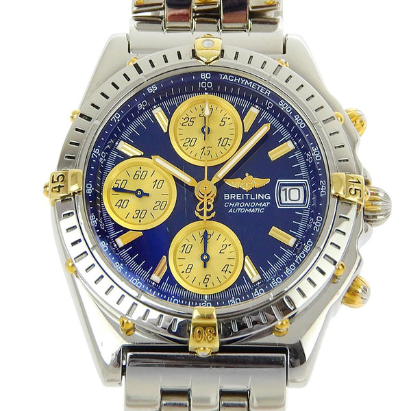 [BREITLING] Breitling 
 Bicolo watch 
 Cal.1 B13050.1 Stainless steel automatic winding chronograph blue dial BICOLO Men's