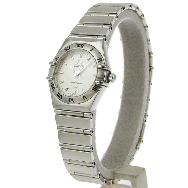 [Omega] Omega 
 Constellation mini wristwatch 
 Cal.1456 1562.30 Stainless steel quartz analog display white dial CONSTELLATION mini Ladies