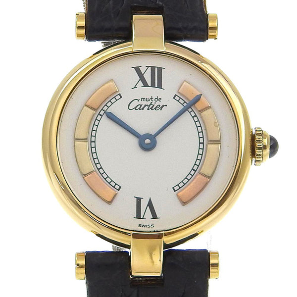 [Cartier] Cartier 
 Mast Vendome Watch 
 Vermille 1851 Silver 925 × Crocodile Quartz Analog display White Dial Must Vendome Ladies