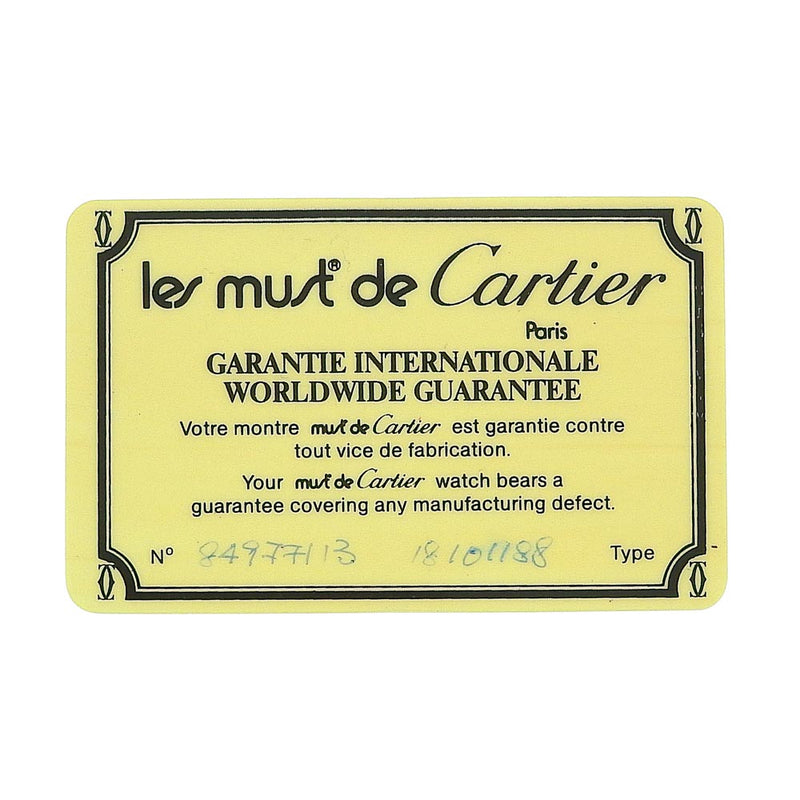 [Cartier] Cartier 
 Mast Vendome Watch 
 84977113 Silver 925 × Lizard Gold Quartz Analog Display Gold Dial Must Vendome Ladies