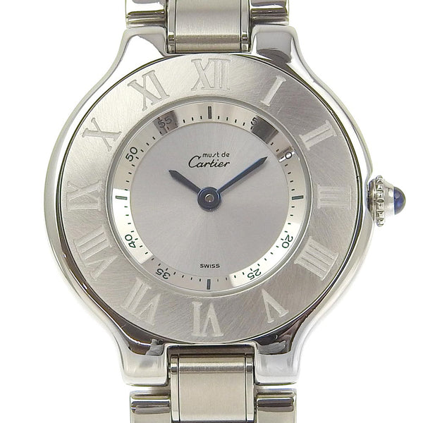 [Cartier] Cartier 
 Reloj vantiano 
 W10109T2 Display analógica de cuarzo de acero inoxidable damas vantianas a+rango