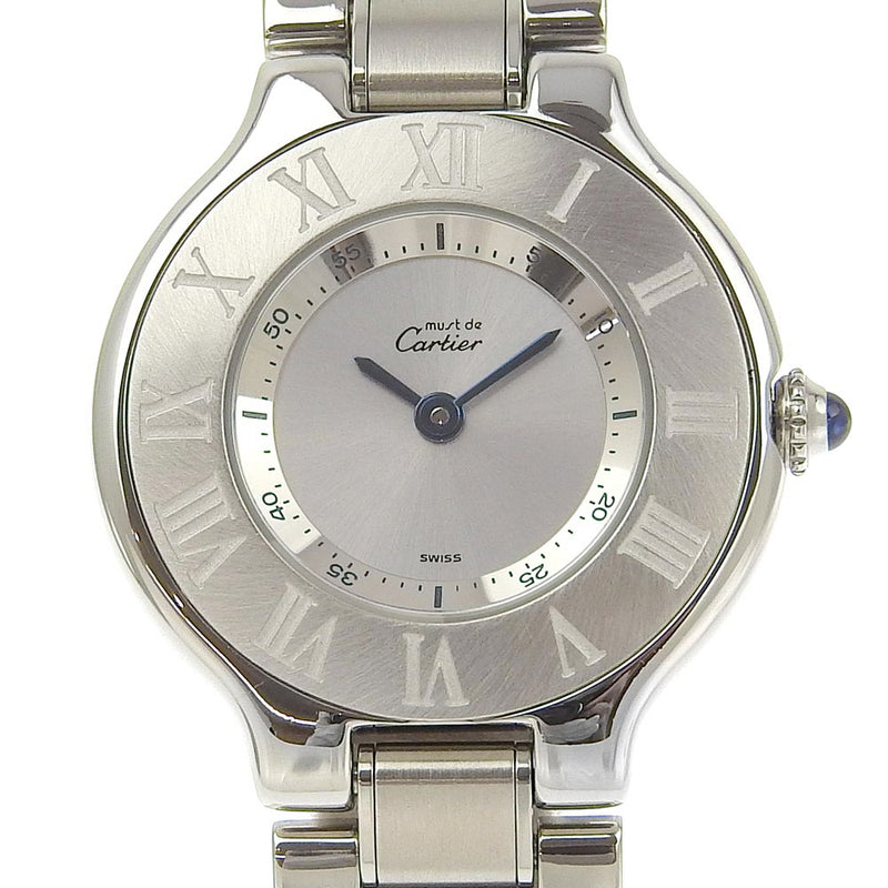 [까르띠에] Cartier Vantian Watch W10109T2 스테인리스 스틸 석영 아날로그 디스플레이 실버 다이얼 Vantian Ladies A+Rank