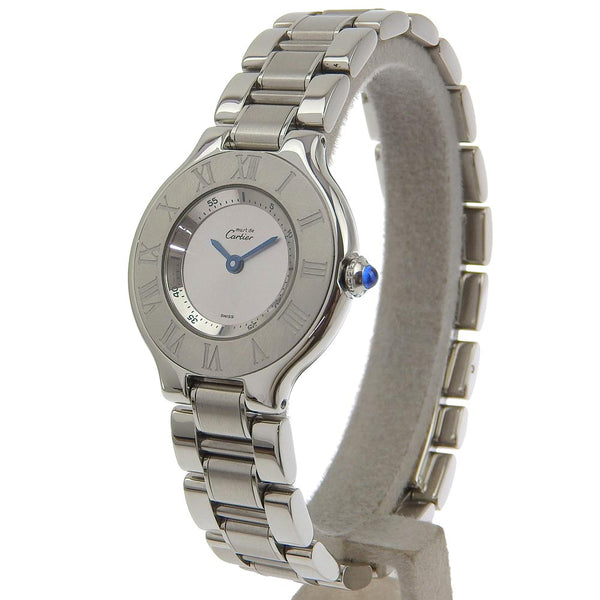 【CARTIER】カルティエ
 ヴァンティアン 腕時計
 W10109T2 ステンレススチール クオーツ アナログ表示 シルバー文字盤 Vantian レディースA+ランク