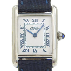 [Cartier] Cartier Tank Vermille Watch Cal.057 1614 Silver 925 × Lizard Blue Quartz Analog Ladies Tank Vermeil Damas