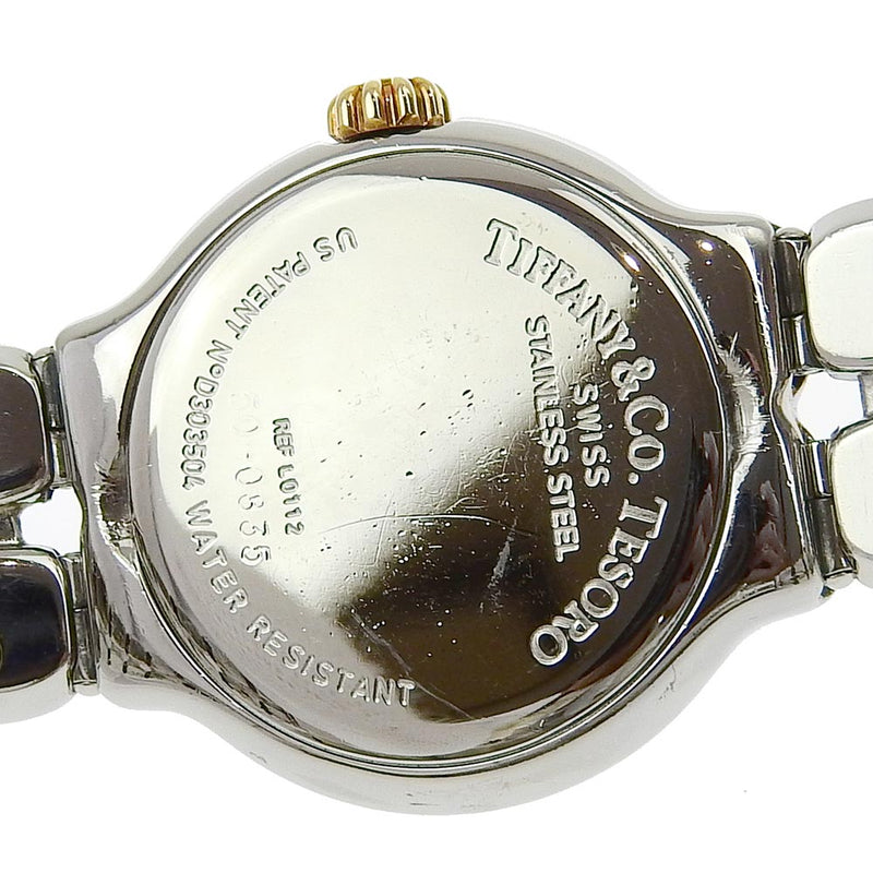 【TIFFANY&Co.】ティファニー
 ティソロ 腕時計
 L0112 ステンレススチール クオーツ アナログ表示 白文字盤 Tisolo レディース