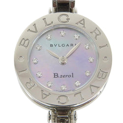 【BVLGARI】ブルガリ
 B-zero1 腕時計
 ビーゼロワン BZ22S ステンレススチール ブルーシェル クオーツ アナログ表示 ブルーシェル文字盤 B-zero1 レディースA-ランク