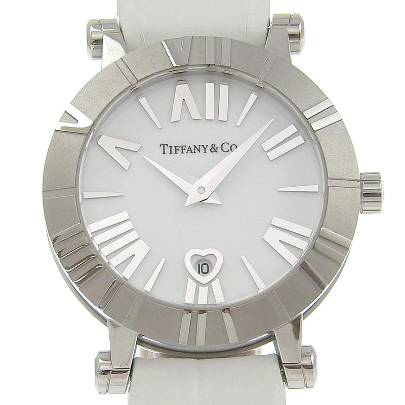 【TIFFANY&Co.】ティファニー
 アトラス 腕時計
 Z1300.11.11A20A71A ステンレススチール×クロコダイル ハート クオーツ アナログ表示 白文字盤 Atlas レディースAランク