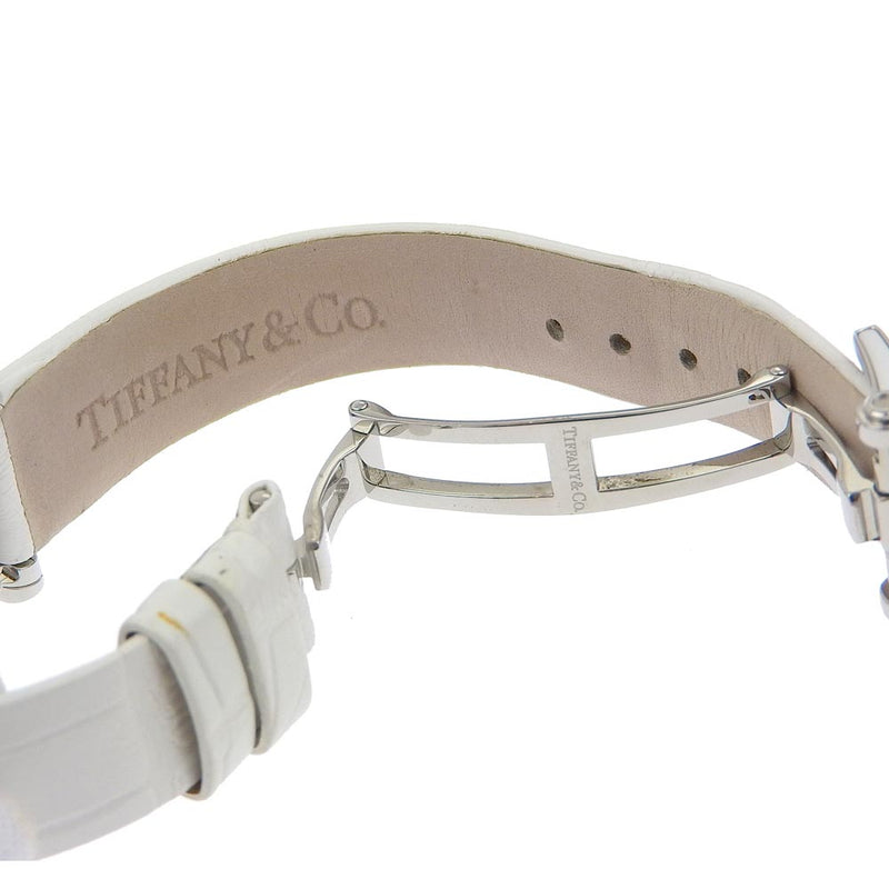 [Tiffany＆Co。]蒂法尼 
 Atlas观看 
 Z1300.11.11A20A71A不锈钢X鳄鱼心石英模拟显示白色表盘