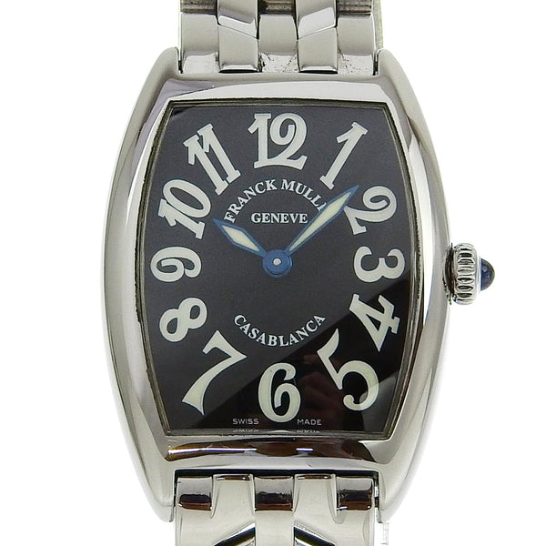 [Franck Muller] Frank Muller 
 Reloj Casablanca 
 1752QZ Display analógica de cuarzo de acero inoxidable Dial negro Casablanca Damas A-Rank