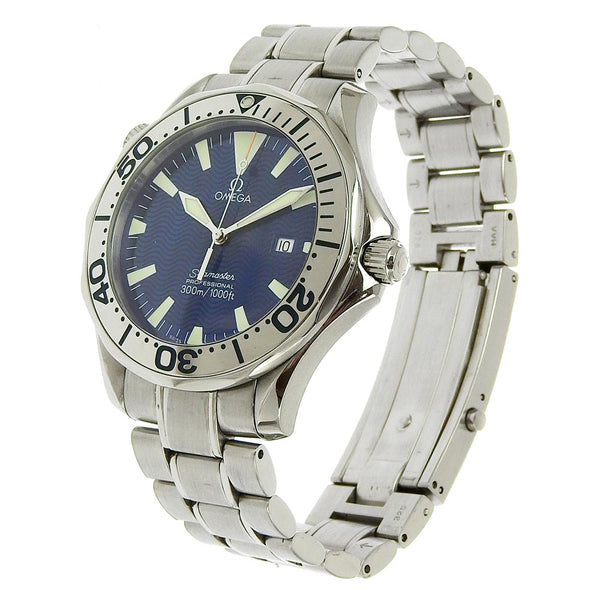 [Omega] Omega 
 Seamaster 300m Watch 
 2265.80 Stainless steel quartz blue dial 300m Men's