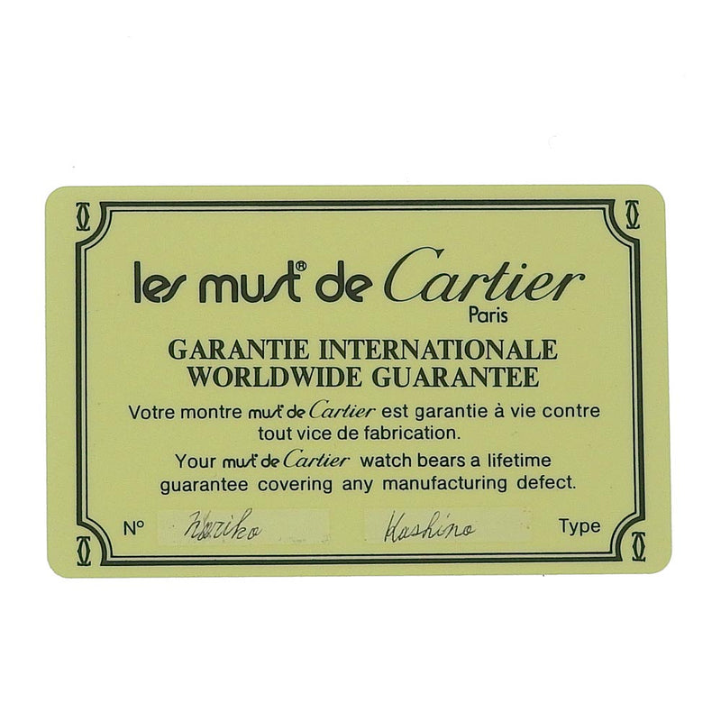[Cartier] Cartier 
 Mast Vendome Watch 
 Vermille Silver 925 × Lizard Gold Quartz Analog Display Wine Red Dial Must Vendome Ladies