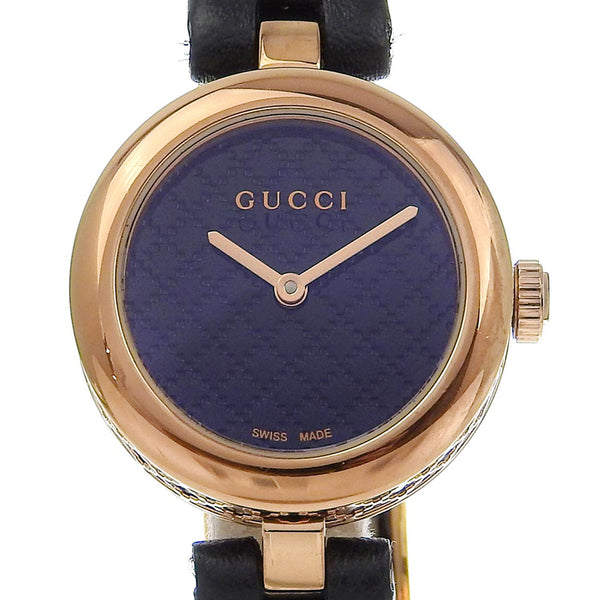 [Gucci] Gucci 
 Reloj Diamantissima 
 141.5 Acero inoxidable x Pantalla analógica de cuarzo de cuero de cuero Diamantissima Damas A-Rank