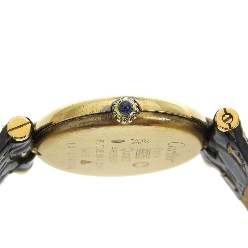 [Cartier] Cartier 
 Mast Vendome Watch 
 Vermille Cal.81 Silver 925 x Crocodile Gold Quartz Analog Ladies Must Vendome Ladies