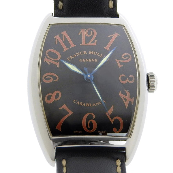 [Franck Muller] Frank Muller 
 Casablanca Watch 
 Cal.2800 2852 Stainless steel x leather automatic winding black dial Casablanca Ladies A-Rank