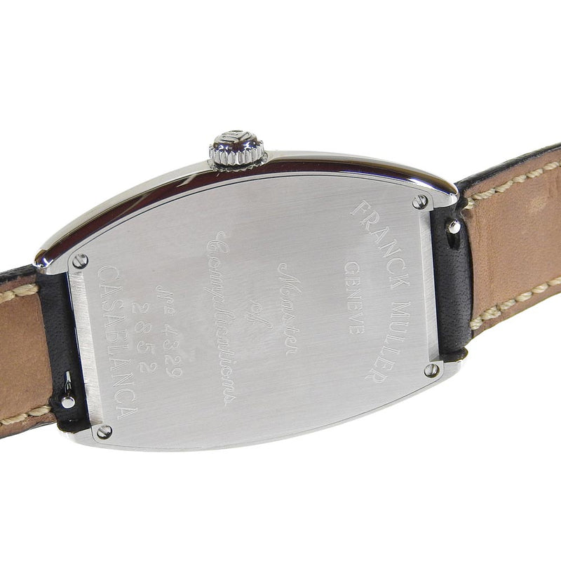 【FRANCK MULLER】フランクミュラー
 カサブランカ 腕時計
 cal.2800 2852 ステンレススチール×レザー 自動巻き 黒文字盤 Casablanca レディースA-ランク