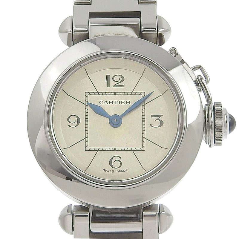 [Cartier] Cartier misspasha watch w3140007 en acier inoxydable quartz dames analogiques dames dames