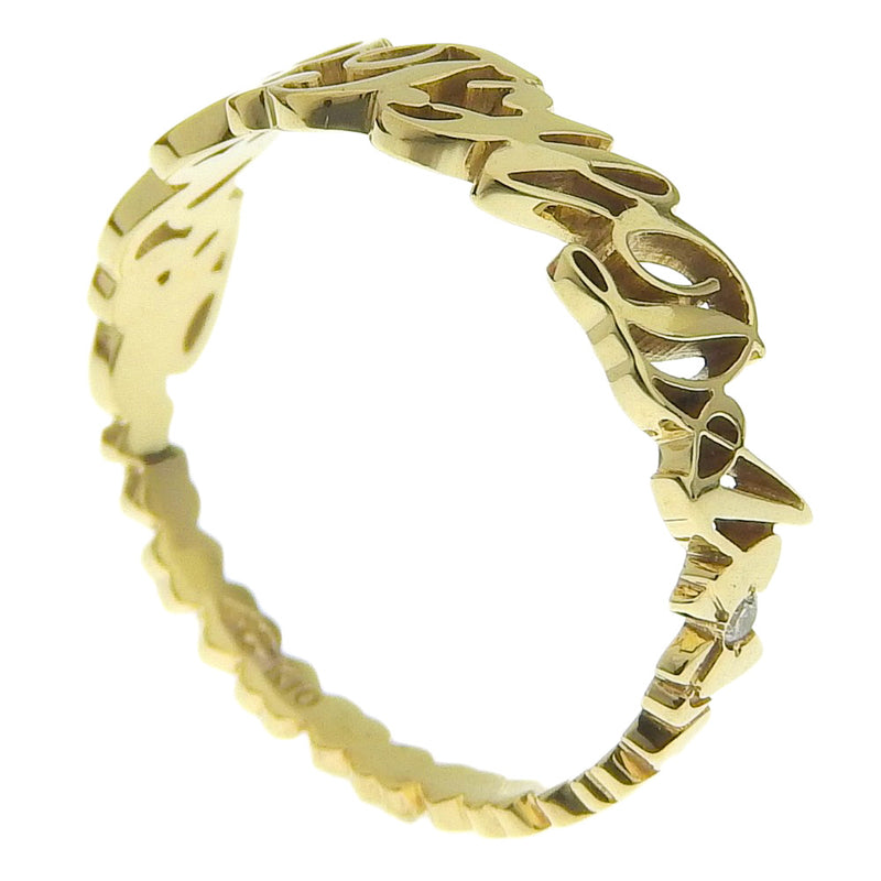 [4 ℃] Yon Sea 
 No. 10 anillo / anillo 
 Cumpleaños 1p Diamond K10 Oro amarillo X Diamante aproximadamente 1.3g Damas SA Rank