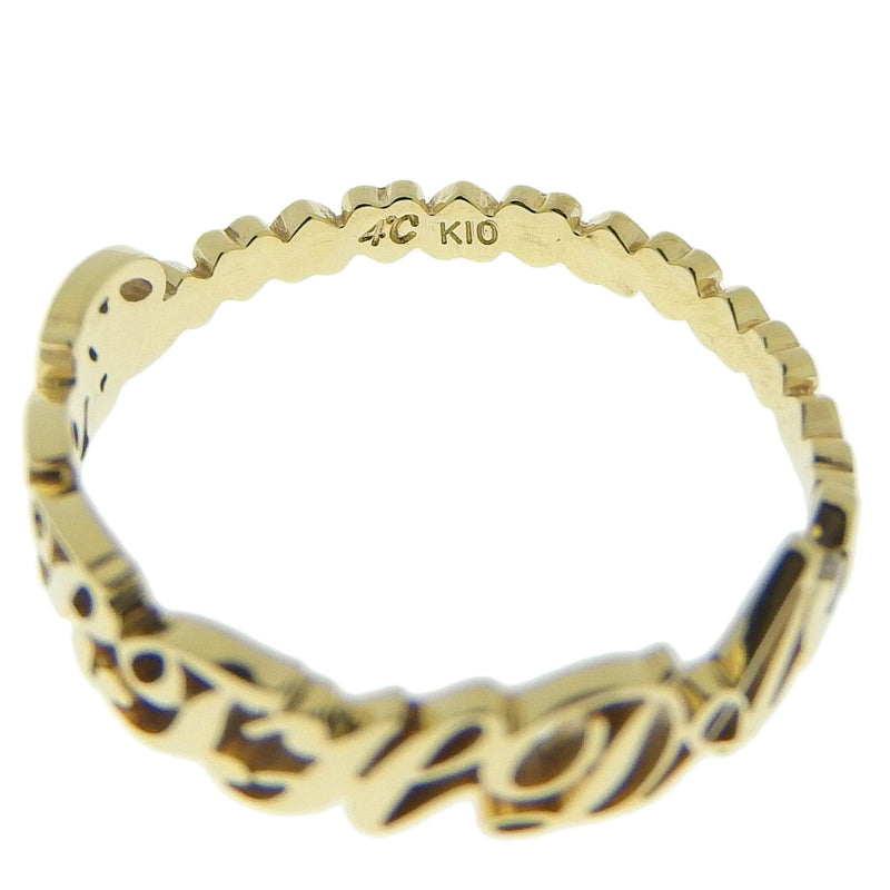 [4 ℃] Yon Sea 
 No. 10 anillo / anillo 
 Cumpleaños 1p Diamond K10 Oro amarillo X Diamante aproximadamente 1.3g Damas SA Rank