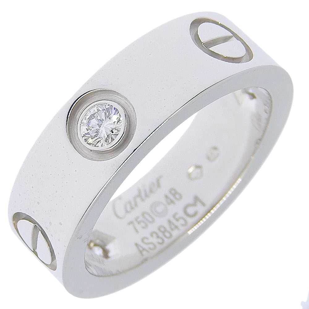 CARTIER】カルティエ ラブリング ハーフダイヤ リング・指輪 8号