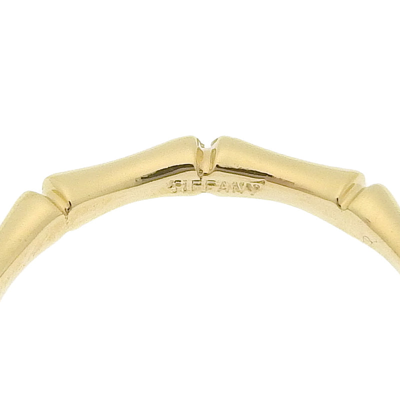 [Tiffany & co.] Tiffany 
 Bambú 9 anillo / anillo 
 K14 Oro amarillo 14kp grabado alrededor de 1.7 g de bambú damas un rango