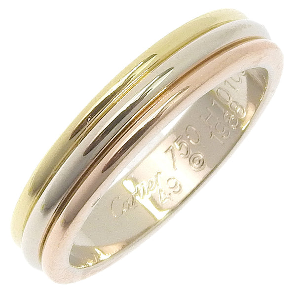[Cartier] Cartier 
 Tres color n. ° 9 anillo / anillo 
 K18 Gold aproximadamente 4.3g tres damas de color un rango