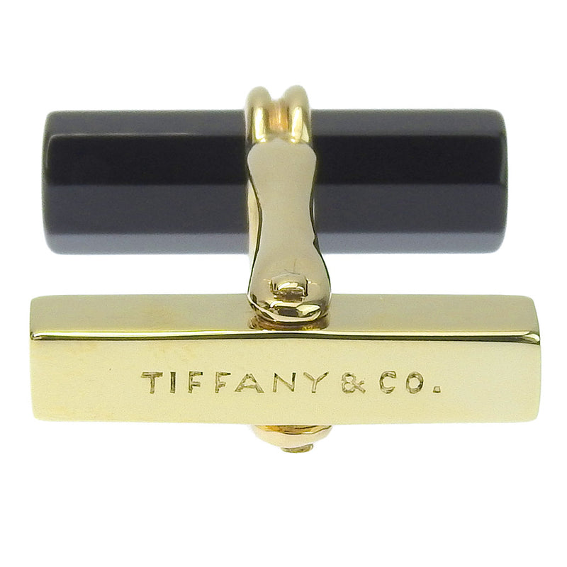 [TIFFANY & CO.] Tiffany 
 Cuffs 
 K14 Yellow Gold x Onyx Men's A-Rank