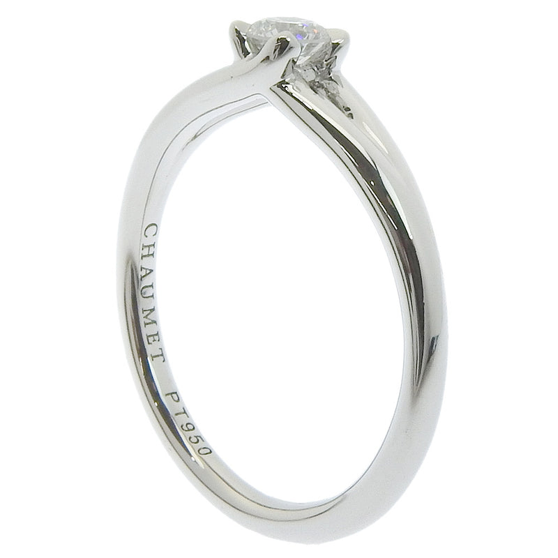 [CHAUMET] Shome 
 Lian Solitaire No. 12.5 Ring / Ring 
 PT950 Platinum x Diamond about 4.3g Lien Solitaire Ladies A+Rank