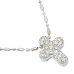 [星珠宝]星珠宝 
 十字项链 
 K18白金大约4.4克跨女士