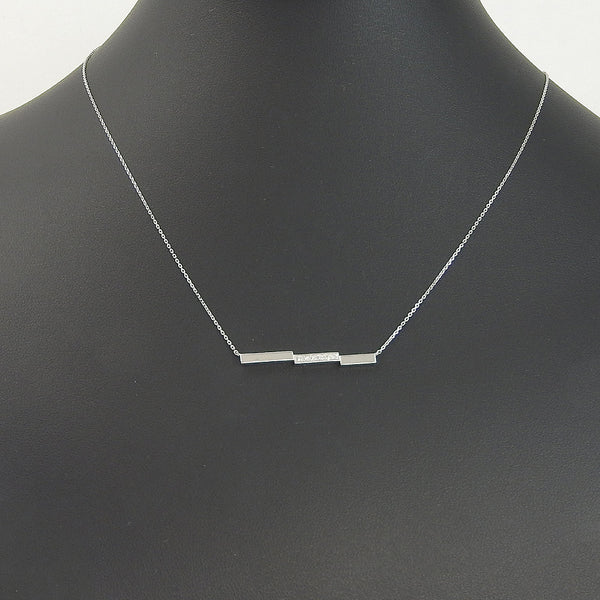 [TASAKI] Tasaki 
 necklace 
 K18 White Gold x Diamond 0.04 engraved about 3.5g Ladies A-Rank