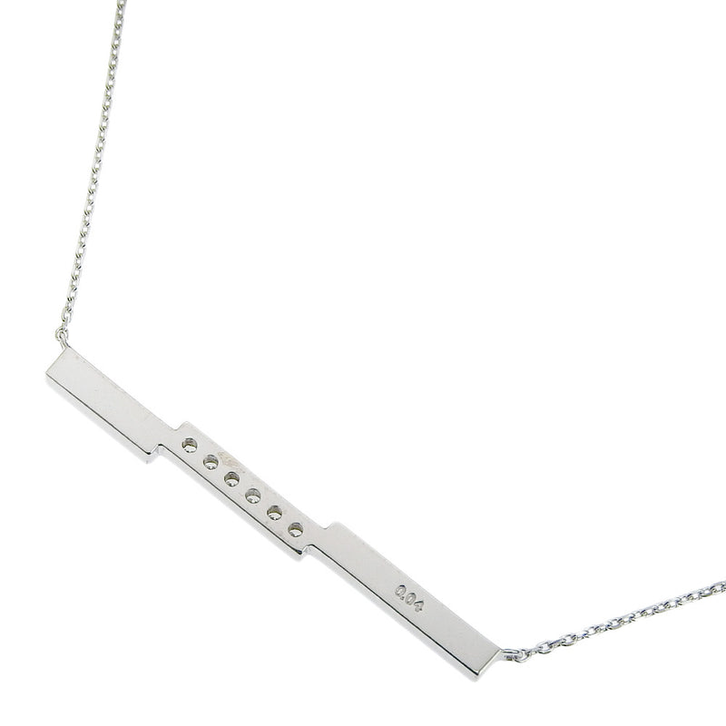 [TASAKI] Tasaki 
 necklace 
 K18 White Gold x Diamond 0.04 engraved about 3.5g Ladies A-Rank