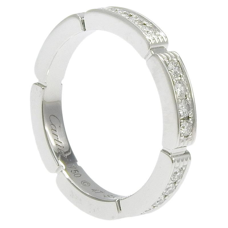 [Cartier] Cartier 
 Myon Pantail Full Diamond No. 7 Anillo / anillo 
 K18 Gold White X Diamond Aproximadamente 3.3g Mailon Panthere Diamond Full Diamond A+Rank