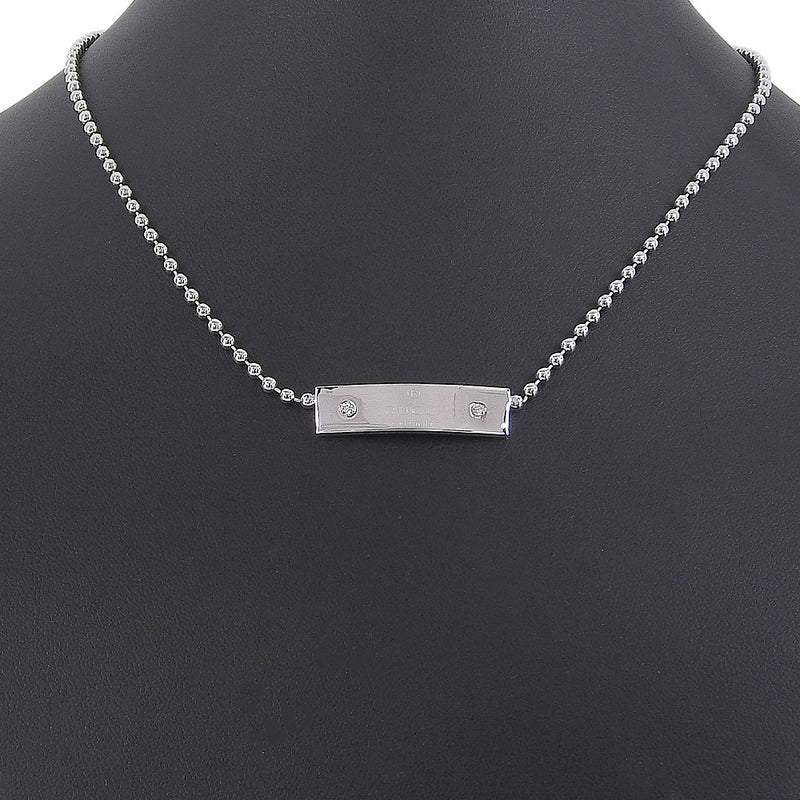 [GUCCI] Gucci 
 necklace 
 K18 White Gold x Diamond about 16.1g Unisex