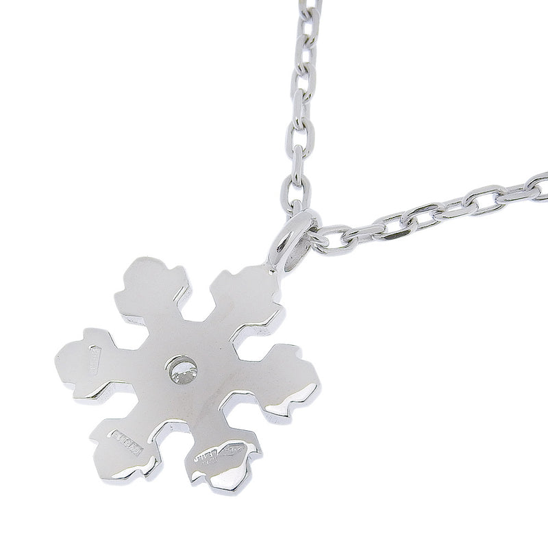 [BVLGARI] Bulgari 
 Snow flakes necklace 
 Snow crystal K18 White Gold x Diamond about 8.8g SnowFlake Ladies A-Rank