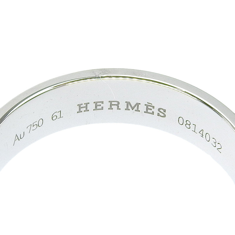 [HERMES] Hermes 
 Amplant Wedding No. 20 Ring / Ring 
 K18 White Gold Approximately 8.2g EMPREINTE WEDDING Men A Rank