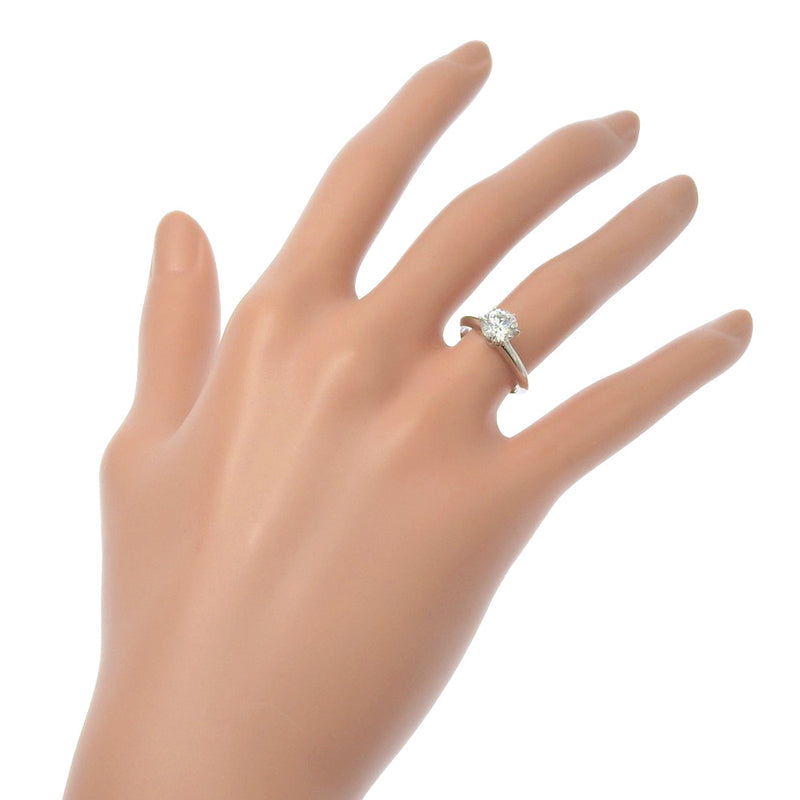 [Tiffany＆Co。]蒂法尼 
 纸牌编号7.5戒指 /戒指 
 PT950白金X Diamond 1.034刻有大约4.0克纸牌女士A+等级