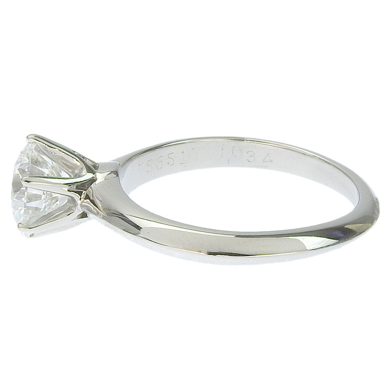 [TIFFANY & CO.] Tiffany 
 Solitaire No. 7.5 Ring / Ring 
 PT950 Platinum x Diamond 1.034 engraved about 4.0g Solitaire Ladies A+Rank