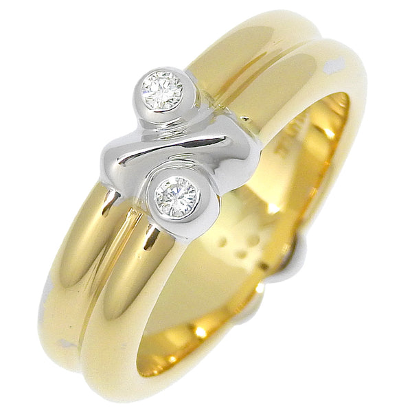 【TIFFANY&Co.】ティファニー
 シグネチャーリング 7号 リング・指輪
 K18イエローゴールド×ダイヤモンド 約6.9g Signature ring レディース