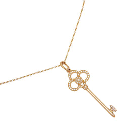 TIFFANY&Co.】ティファニー ロック クラウンキー ネックレス K18ピンク